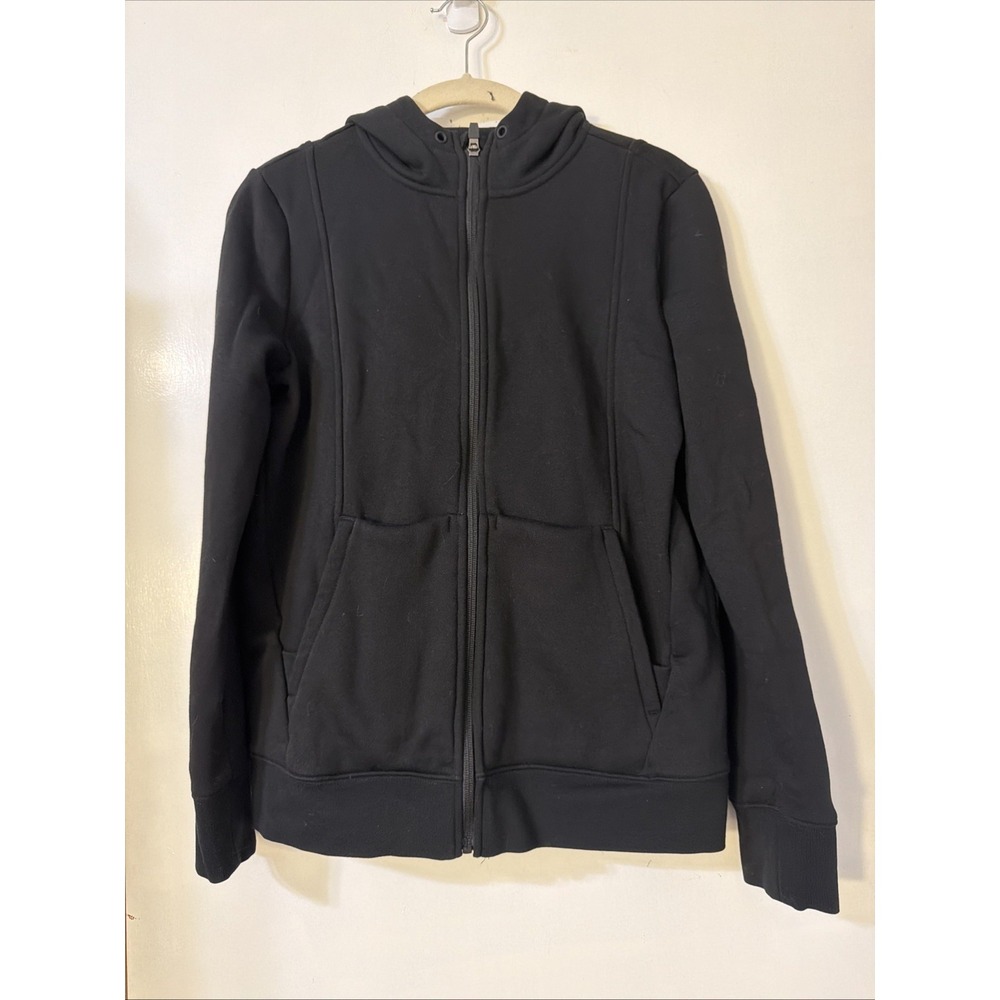 +Figs Sweater Black Zip up size Hoodie Small XS Missing The String